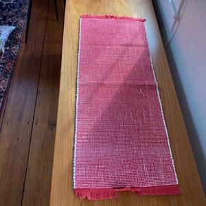 Red Cotton Weave Table Runner